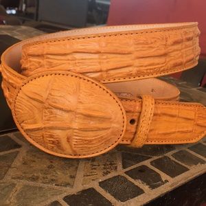 Crocodile print all leather material